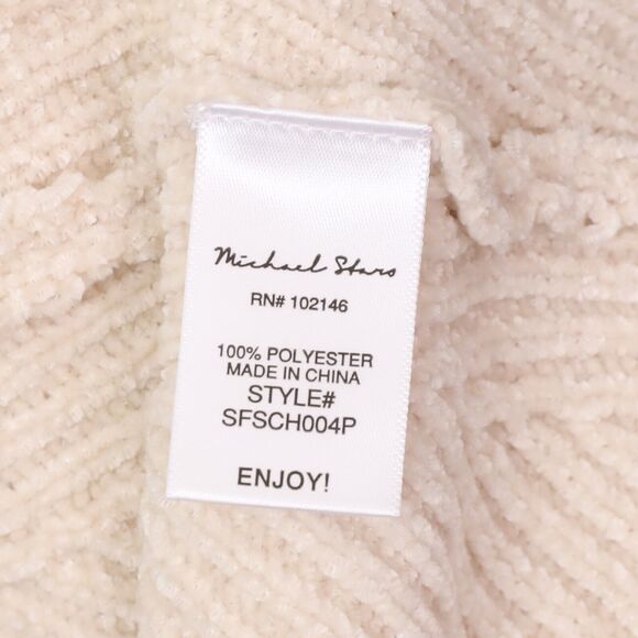 MICHAEL STARS Lakin Cropped Crewneck Pullover Sweater Petite LP Chalk Ivory B60 - Picture 6 of 6